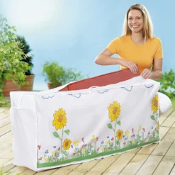 Abdeckhaube für Gartenpolster Sonnenblume