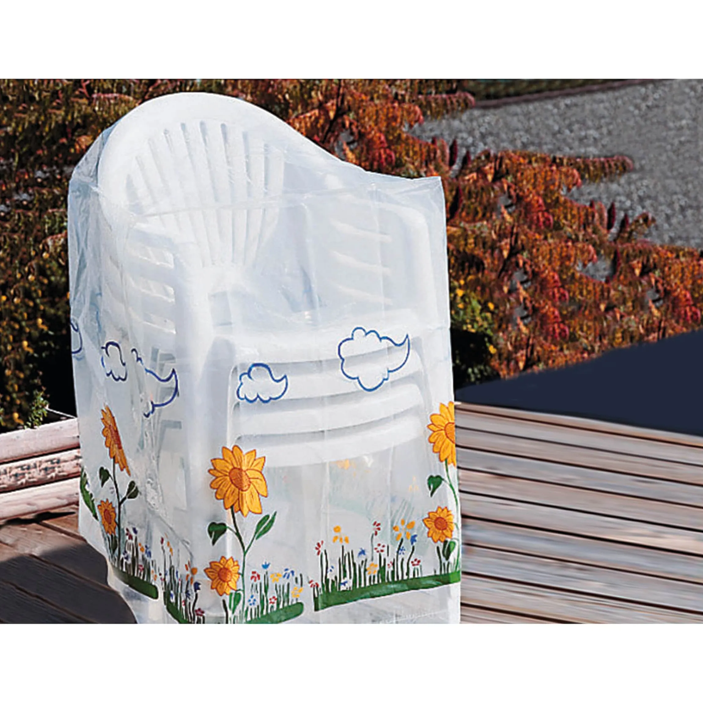 Abdeckhaube für 4 Gartenstühle "Sonnenblume"