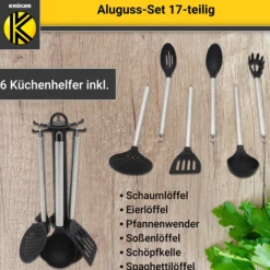 Aluguss-Topfset, 17-teilig lila