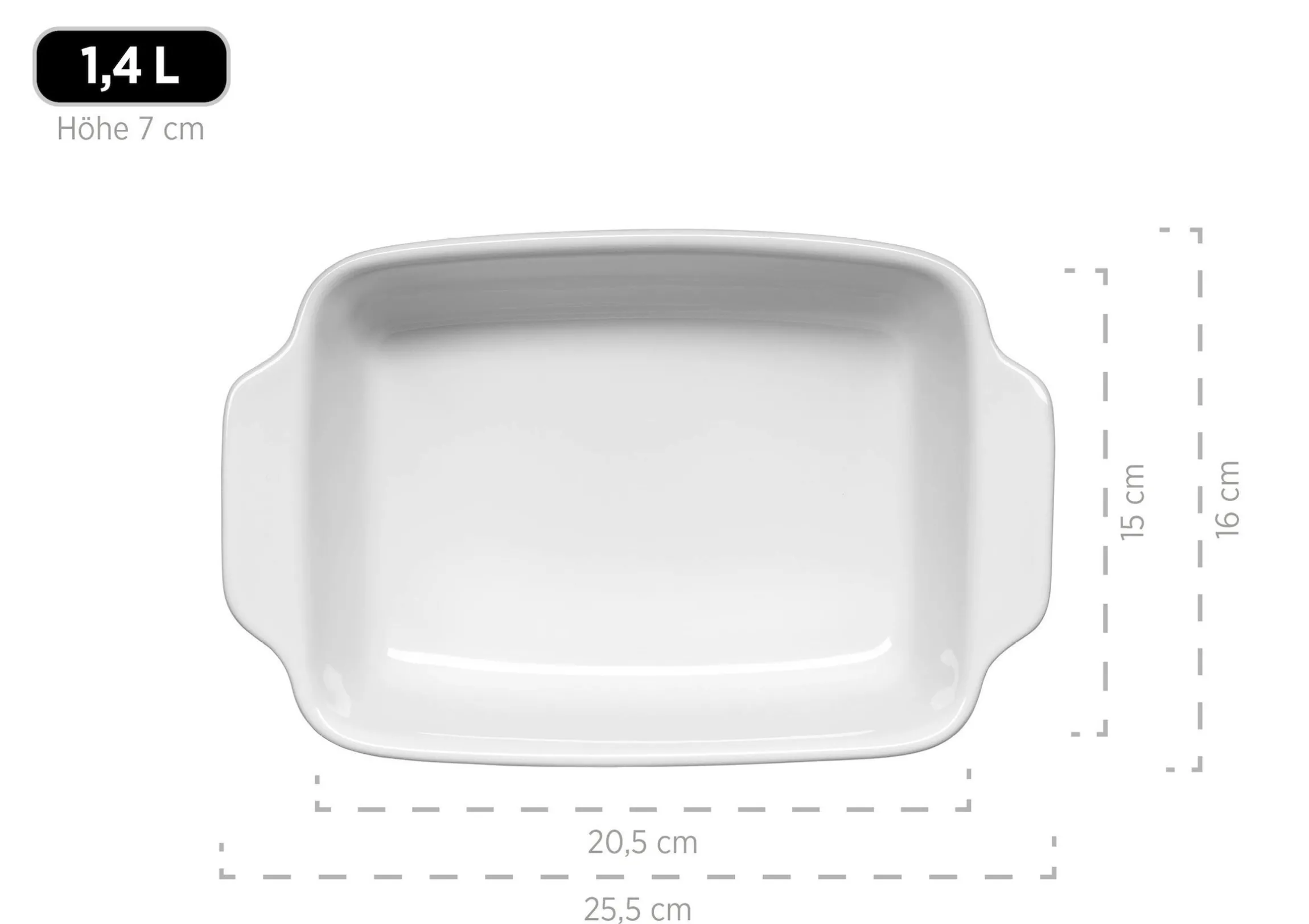 Auflaufform-Set, Keramik KITCHEN TIME Weiß