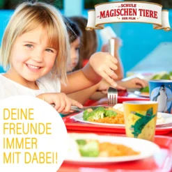 AWAVE Die Schule der Magischen Tiere Trinkbecher 250 ml rPET Set 4-teilig, mit Eichstrich