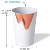 AWAVE Trinkbecher 400 ml rPET Set 4-teilig, mit Eichstrich