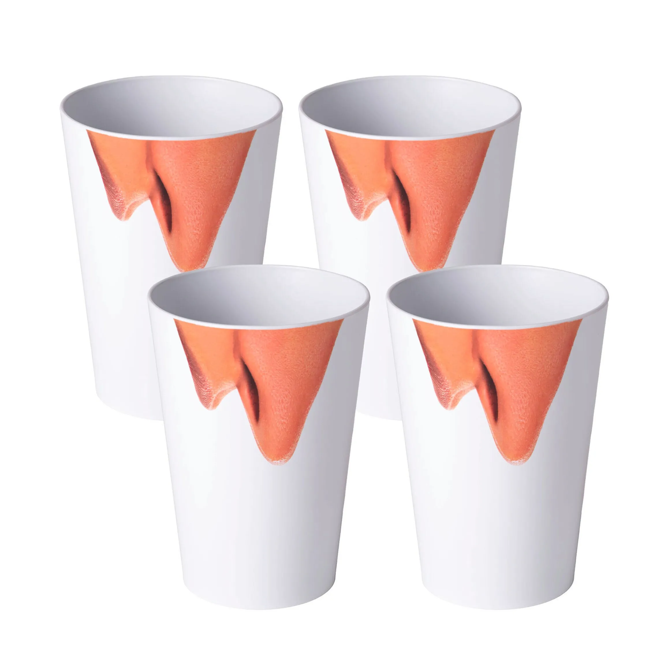AWAVE Trinkbecher 400 ml rPET Set 4-teilig, mit Eichstrich