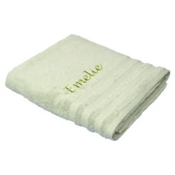 Badetuch personalisiert mit Namen, 150x100 cm, 100% Baumwolle eukalyptus