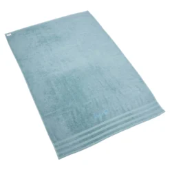 Badetuch personalisiert mit Namen, 150x100 cm, 100% Baumwolle rauchblau