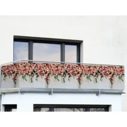 Balkon-Sichtschutz Rosen