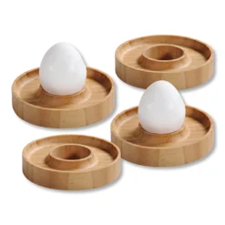 Bambus-Eierbecher, 4 Stück