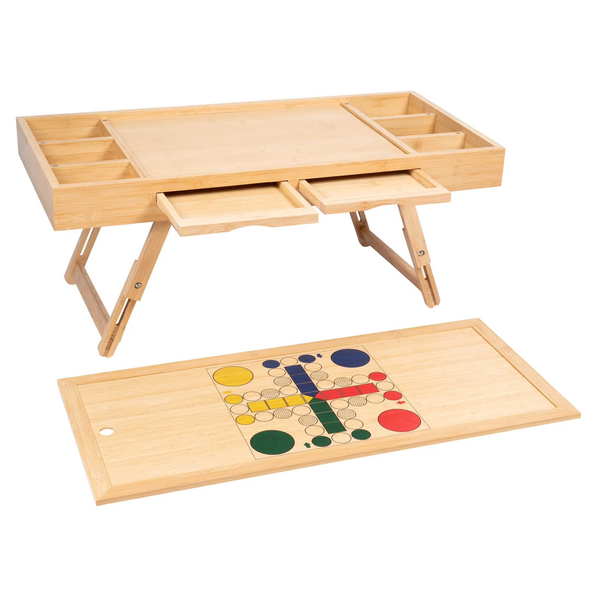 Bambus Spiel- und Puzzletisch "Magnet 4 in 1"