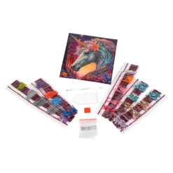 Bastel-Set, Crystal Art Einhorn
