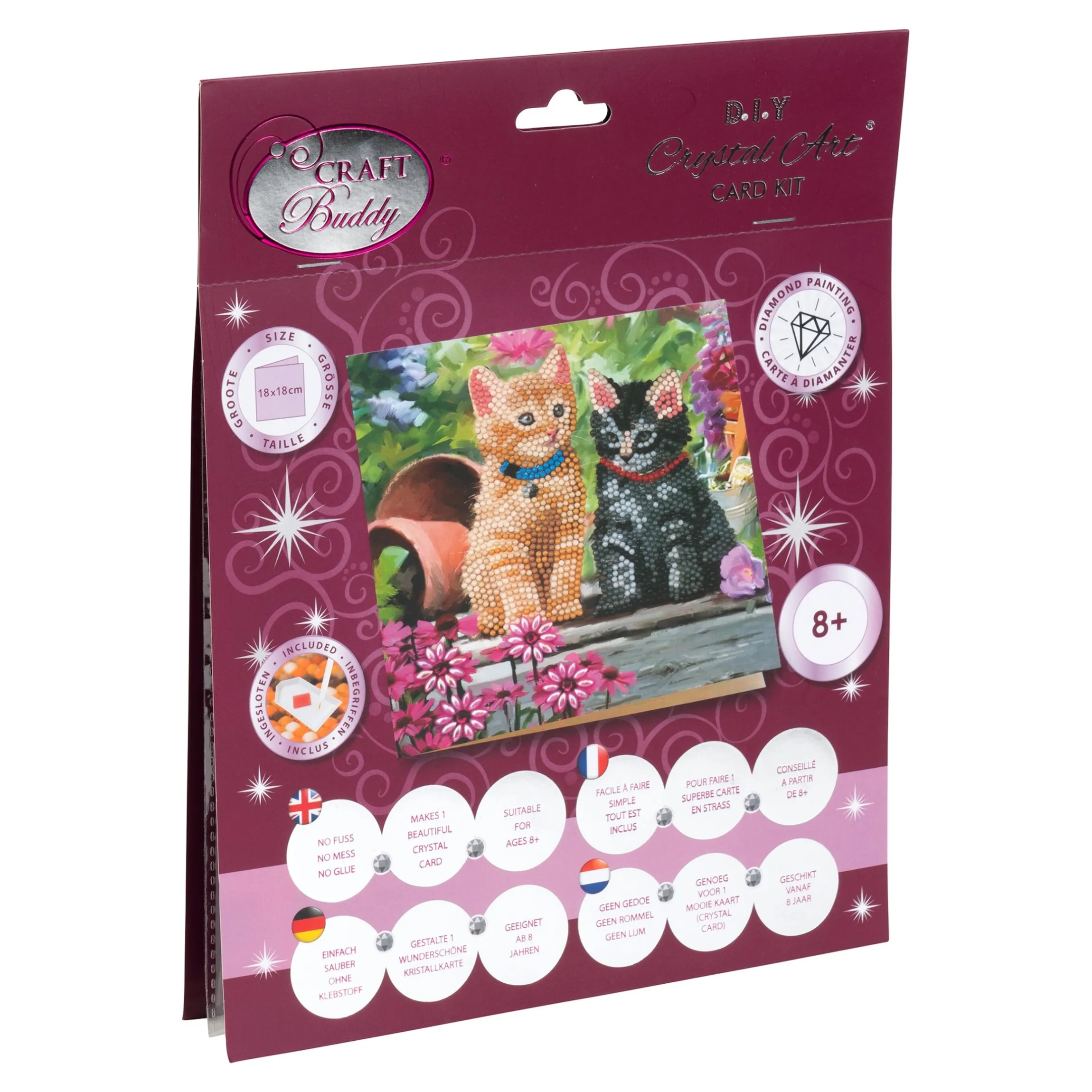 Bastel-Set, Crystal Art Katzenpärchen