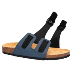 Bequem-Klettpantolette "unisex" blau