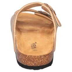 Bequem-Klettpantolette "unisex" taupe