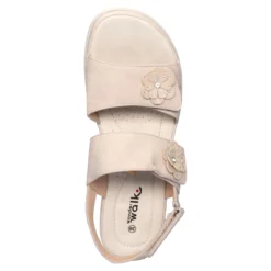 Bequem-Klettsandale „Daniela“ beige