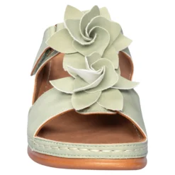 Bequem-Pantolette „Blume“ grün