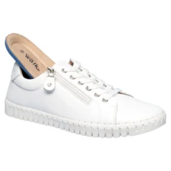 Bequem-Sneaker mit Leder „Miriam“ weiß