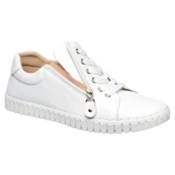 Bequem-Sneaker mit Leder „Miriam“ weiß