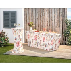 Biertisch-Buffethusse „Flowerpower“