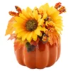 Blumenarrangement Keramik-Kürbis „Sonnenblumen“