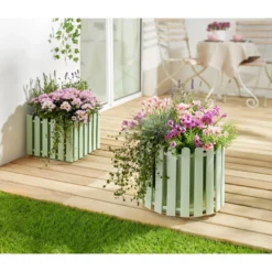Blumentopf 2 in 1 „Landhaus“ rund
