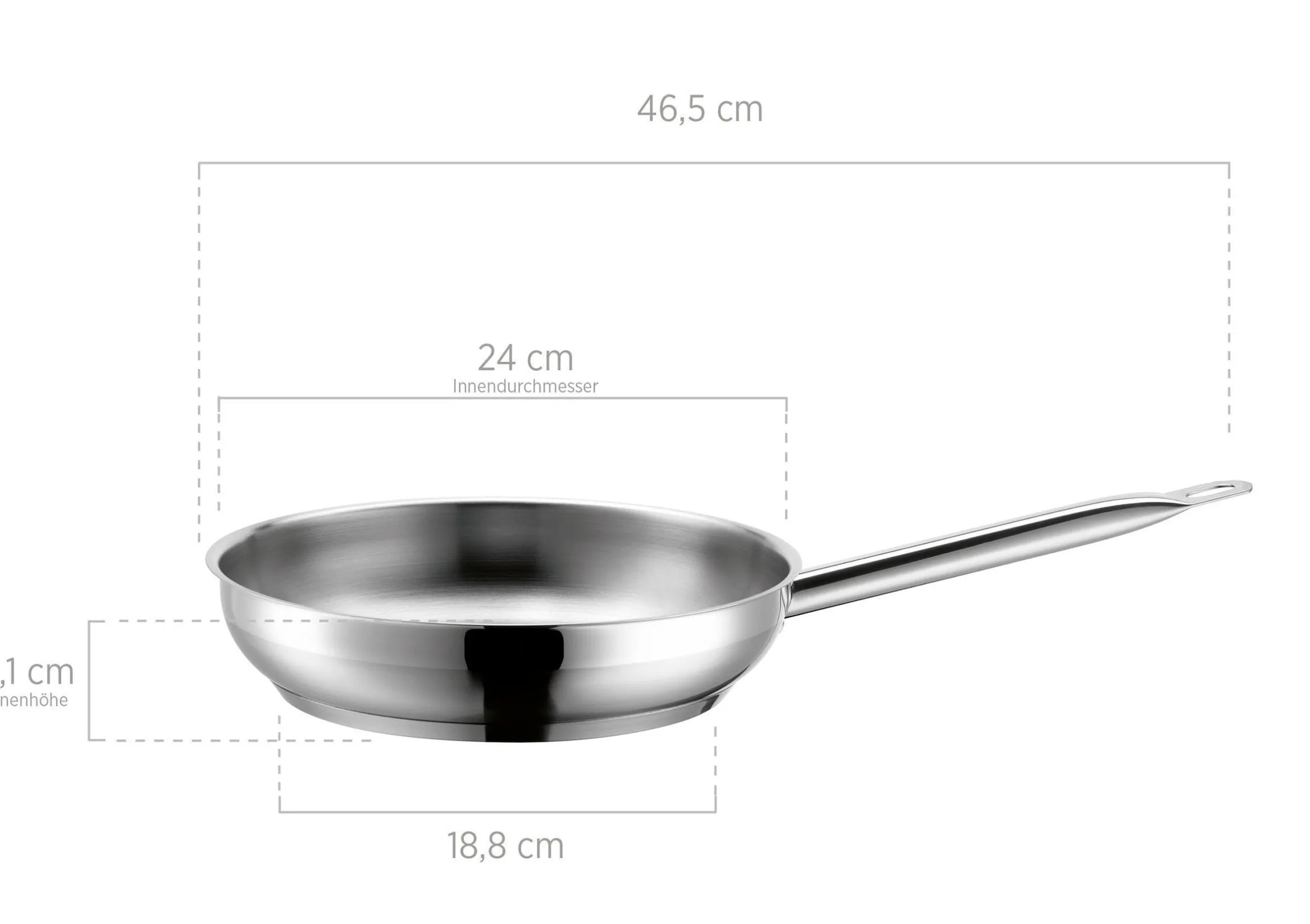 Bratpfanne Edelstahl PROFESSIONAL I 24 cm