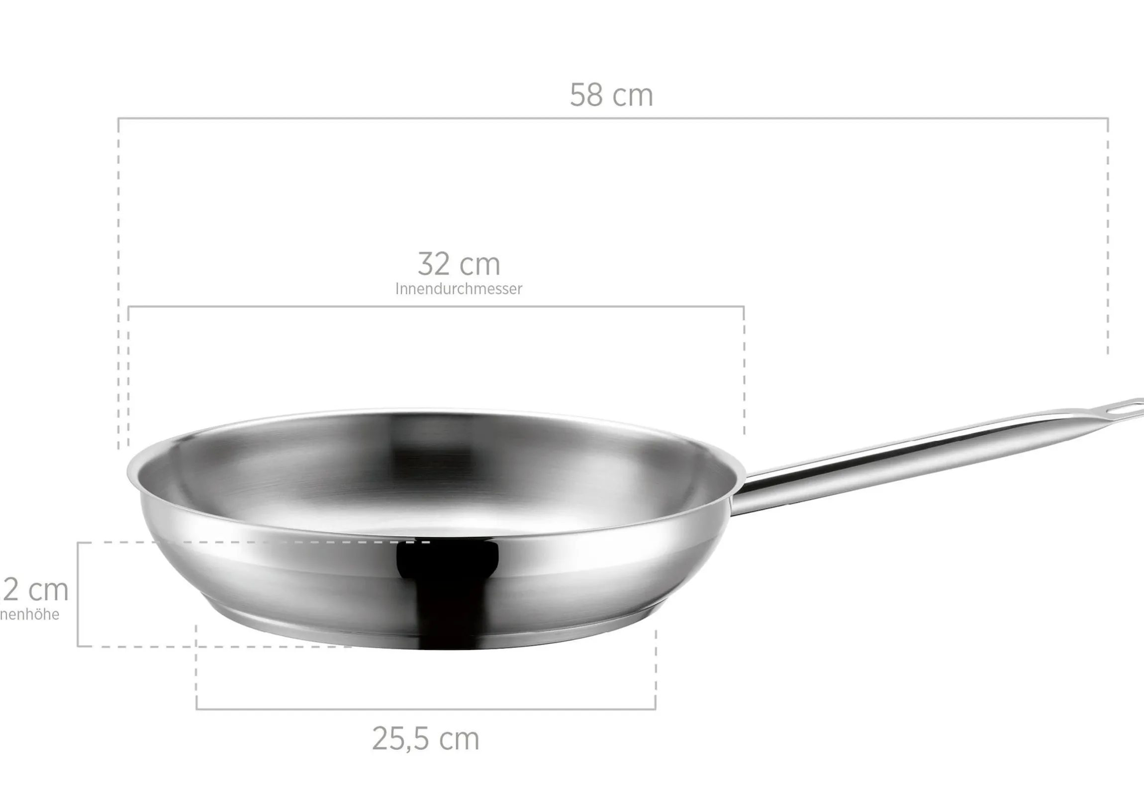 Bratpfanne Edelstahl PROFESSIONAL I 32 cm