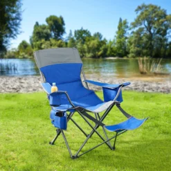 Camping-Stuhl mit Beinablage