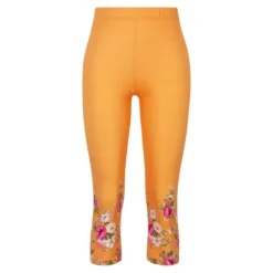 Capri-Leggings „Blütenzauber“ orange