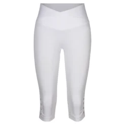 Capri-Leggings „Diamant-Optik“ weiß