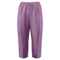 Capri-Schlupfhose mit Biese aubergine