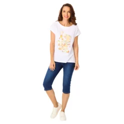 Capri-Schlupfjeans „Dunja“ dunkelblau