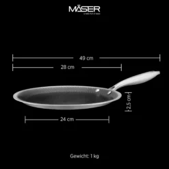 Crêpe-Pfanne 28 cm, Edelstahl Hestia Keramik
