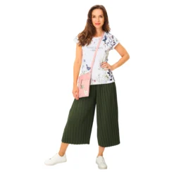 Culotte-Plisseehose „Sonja“ oliv