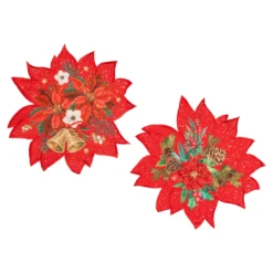 Deckchen „Weihnachtsstern“, 2 Stück