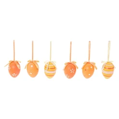 Deko-Eier, 6 Stück orange
