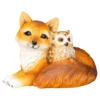 Dekofigur „Fuchs und Eule“