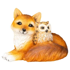 Dekofigur „Fuchs und Eule“