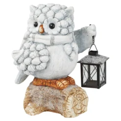 Dekofigur Laternen-Schnee-Eule "Gustav"
