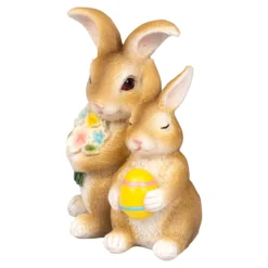 Dekofigur „Papa-Hase mit Kind“