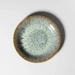 Desserteller-Set, Steinzeug Flussufer blau, grün, braun