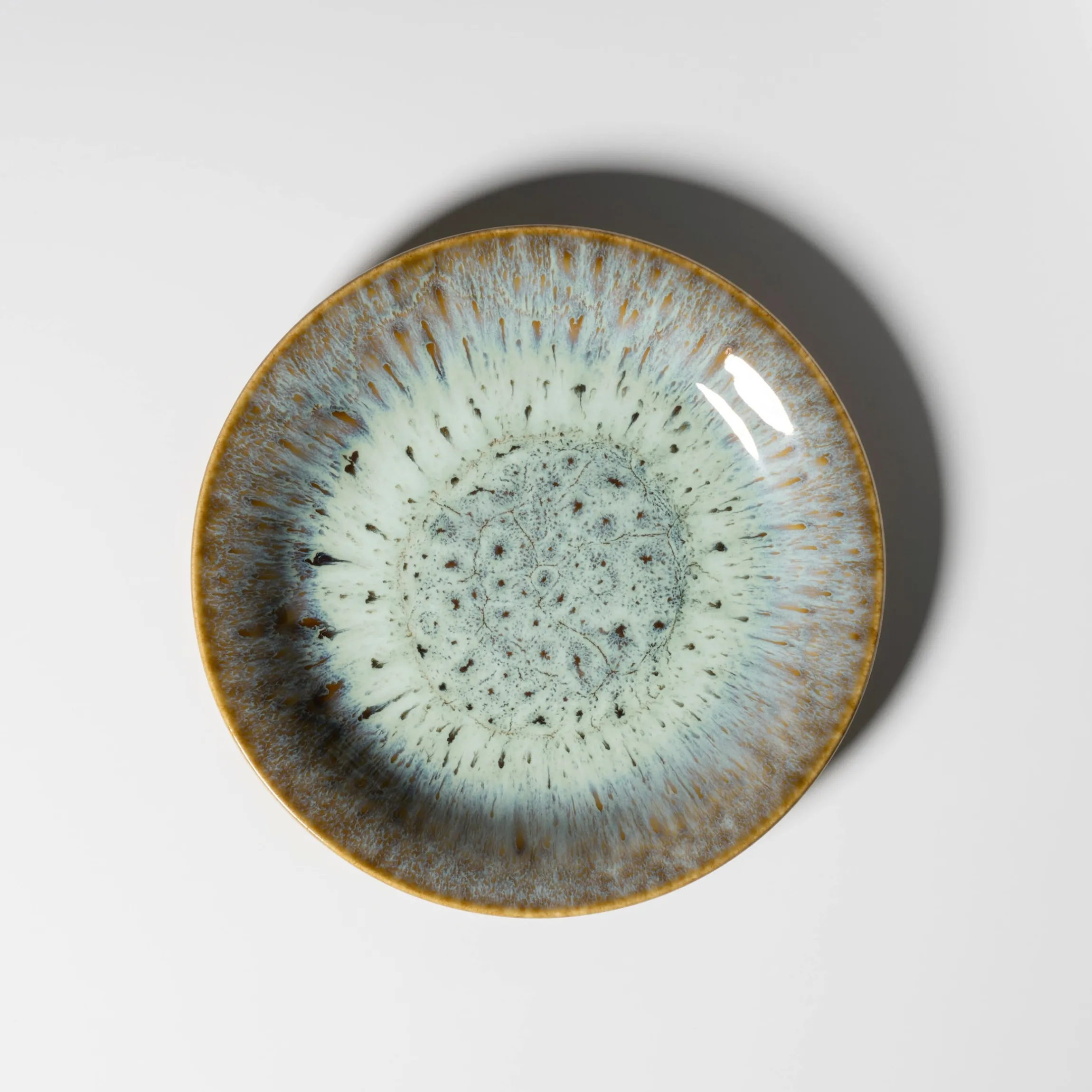 Desserteller-Set, Steinzeug Flussufer blau, grün, braun