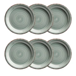 Dessertteller-Set, Steingut LUMACA Grau