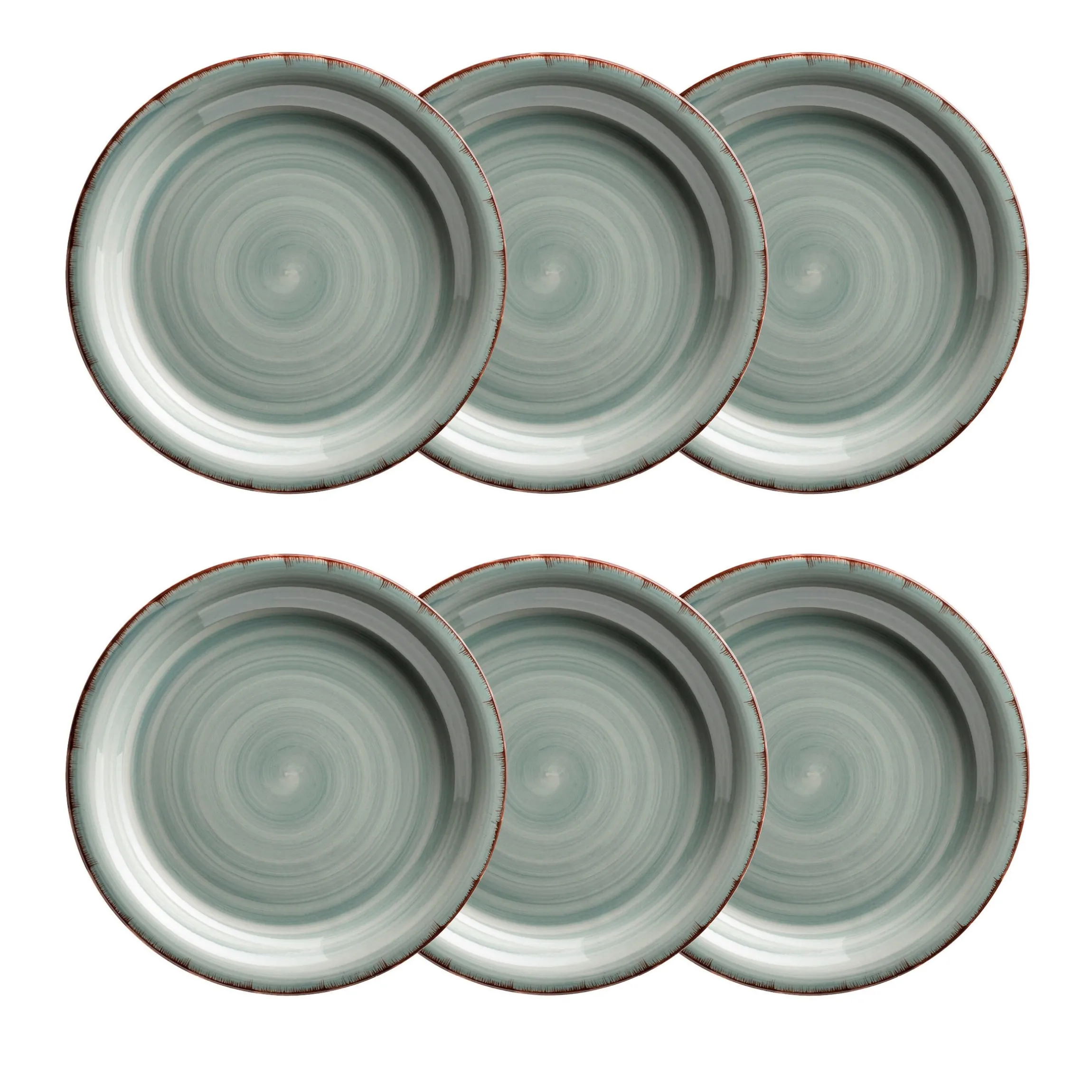 Dessertteller-Set, Steingut LUMACA Grau