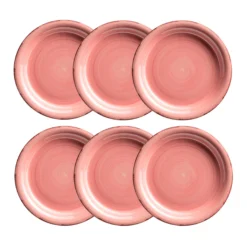 Dessertteller-Set, Steingut LUMACA Koralle