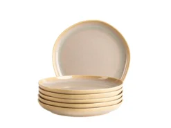 Dessertteller Set, Steinzeug Cordelia Beige / Sand