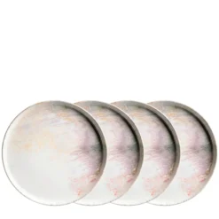 Dessertteller-Set, Steinzeug Aquarellia