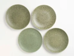 Dessertteller-Set, Steinzeug Moos'N'Stein Grün