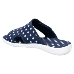 Doppelklett-Pantolette „Punkte“ marine