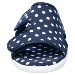 Doppelklett-Pantolette „Punkte“ marine