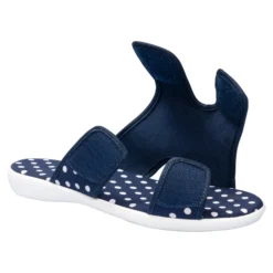 Doppelklett-Pantolette „Punkte“ marine