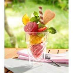 Doppelwandiger Glas-Eisbecher, 250 ml